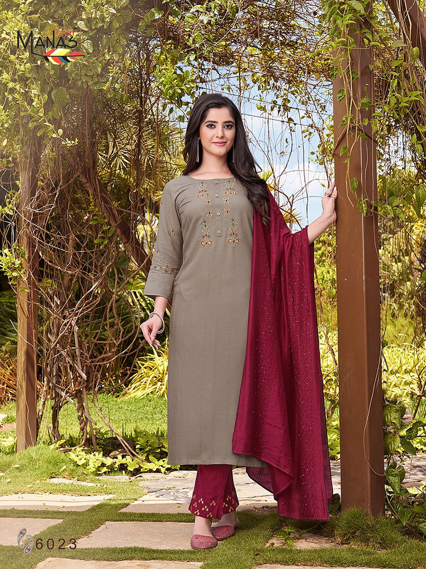 Manas Arina 4 Fancy Rayon Festive Wear Embroidery Ready Made Collection